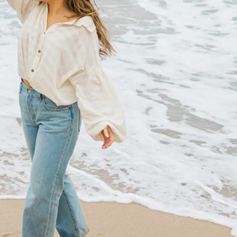 Women's White Button Down Shirt